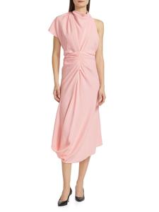 Платье-миди с открытой спиной и шарфом Victoria Beckham, цвет Candy Floss