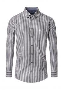 Повседневная рубашка удобного кроя с длинным рукавом и воротником на пуговицах Casamoda, зеленый