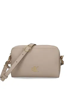 Сумка с цепочным ремешком и логотипом Calvin Klein, нейтральный