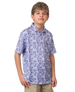 Детская поло-рубашка с принтом в виде листьев: комфорт и стиль Tailorbyrd, Leaf print