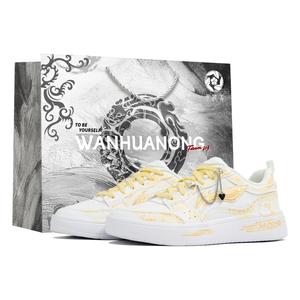 Li Ning Sycee Wan Hua Nong, Kitten Sweetheart, Shopping Bag, износостойкие противоскользящие низкие кеды для скейтбординга Li-Ning, белый желтый