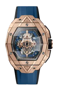 Часы spirit of big bang sang bleu king gold blue 42 мм limited edition Hublot