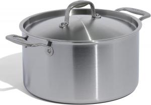 Кастрюля Made In Cookware из нержавеющей стали с крышкой 7,6 л, серебристый