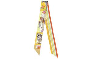 Шёлковый шарф унисекс жёлтый HERMES