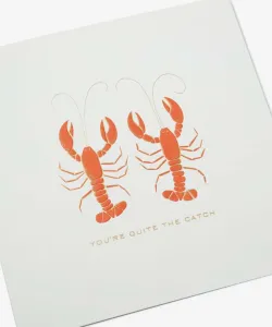 Открытка ко Дню святого Валентина с лобстерами