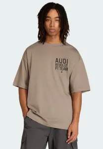 Футболка audi revolut f1 team elevated graphic ii с принтом Adidas Performance, Simple Brown /Hi-Res Red