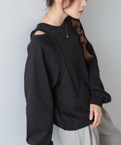 Толстовка с многослойной отделкой кантом