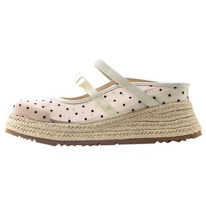 Wonderful couple Женские закрытые тапочки в белый горошек, цвет Polka Dot White