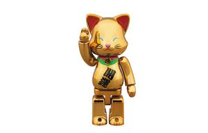 Золотая кошка Nyabrick BE@RBRICK