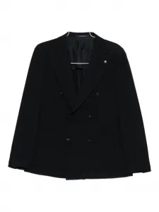 Двубортный шерстяной пиджак Tagliatore, синий