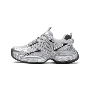 JOSINY Кроссовки Cushioning Wear-Resistant Low-Top Chunky Sneakers Women's Gray Black