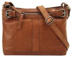 Сумка через плечо Spikes & Sparrow, натуральная кожа, цвет Cognac