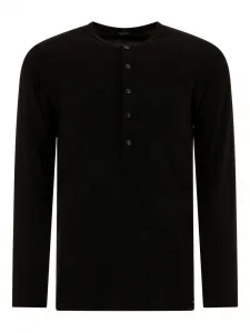Футболка с длинными рукавами и застежкой на пуговицы Tom Ford, черный