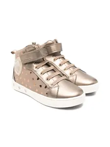 Кроссовки Skylin с аппликацией Geox Kids, коричневый