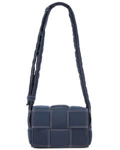 Сумка Small Padded Cassette Nylon Stitch Bottega Veneta, Deep Blue & White