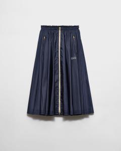 Юбка из легкого переработанного нейлона Prada, синий