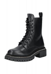Кожаные/текстильные ботильоны STEVE MADDEN, черный