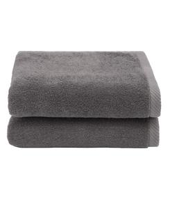 Набор из двух полотенец для рук ediree из турецкого хлопка Linum Home, Charcoal