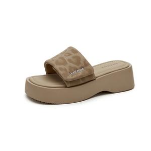 DAPHNE Слипоны Slide для женщин Apricot/Black/Khaki