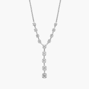 Бриллиантовое Y-образное ожерелье из 18-каратного белого золота (1/2 карата) Blue Nile