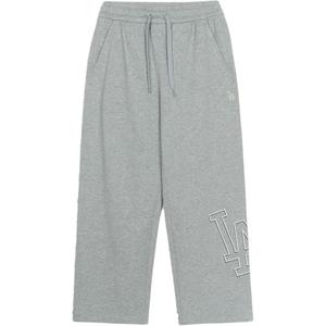 Базовые мега-повседневные брюки унисекс серые микс MLB