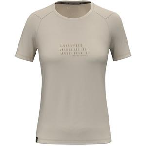 Футболка с надписью «Орел» сухая футболка Salewa, цвет oatmeal