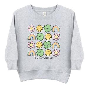 Свитшот Smileyworld smiley clover daisy для малышей The Juniper Shop, Heather Grey