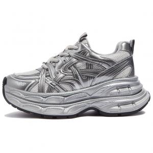 CAMEL Галактика 2.0 массивные кроссовки женские низкие бежево-золотые, серебристые, темно-серые/металлик, светло-коричневые с серебристым (на флисовой подкладке)