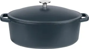 Чугунная кастрюля/горшок GSW 30 x 24 см, подходит для индукционной посудомоечной машины, синяя Gsw