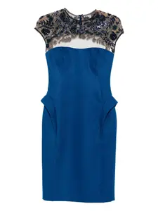 Платье с пайетками Gemy Maalouf, синий