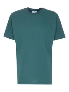 Футболка с круглым вырезом и вышитым сердцем Family First, зеленый