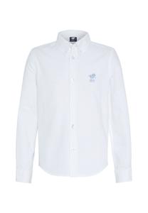 Рубашка с воротником на пуговицах и вышивкой логотипа POLO SYLT, цвет Bright White