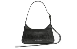 Платт Сэриз Крэкл Кожаная Сумка Через Плечо Женская Черная Acne Studios