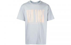 Графическая футболка с принтом Crewneck Alexander Wang, светло-голубой