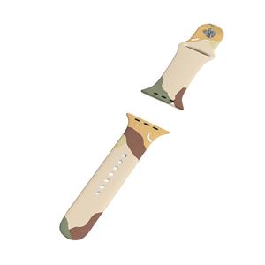 IBOANN Часы Strap Apple Compatibility Silicone Material, Morandi Color Block Strap-Turquoise Yellow