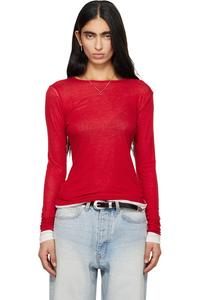 Tonywack Красная многослойная футболка с длинными рукавами