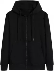 Мужской теплый кардиган с капюшоном на молнии