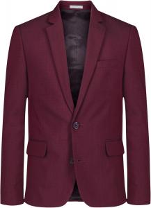 Пиджак-блейзер Calvin Klein для мальчиков, однобортный, с застежкой на 2 пуговицы, манжетами на пуговицах и передними карманами с клапанами., Dark Red