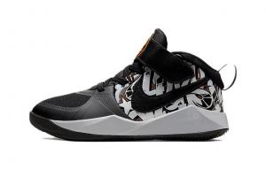 Баскетбольные кроссовки Team Hustle D 9 Kids для дошкольников Nike, цвет Black Gray