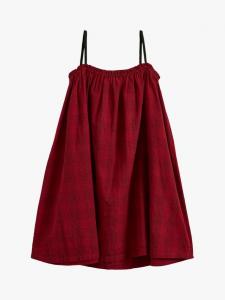 Детское платье с тонкими бретелями из хлопка Caramel, Red/Black Check