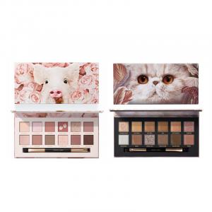 12 цветов теней для век с дизайном животных, легко растушевываются, шиммер, подчеркивающие глаза, 2 поддона PERFECT DIARY