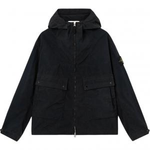 Куртка с капюшоном на молнии STONE ISLAND, черный