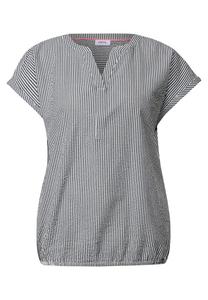 Блуза CECIL Seersucker, Night Blue