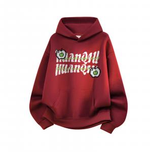 Толстовка Unisex Hooded Moderate Heavyweight HUANQIU, burgundy