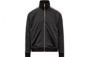 Футболка с логотипом Versace в технике жаккард, черная