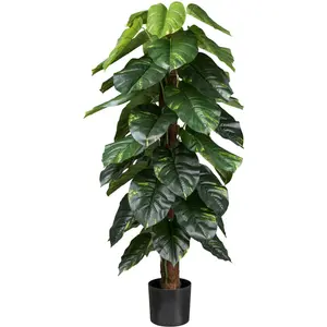 Creativ green Искусственное комнатное растение «Филодендрон Сканденс» с кокосовыми волокнами на стволе, зеленый