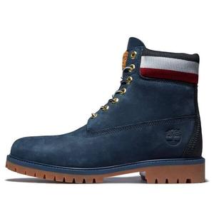 Кроссовки 6 inch heritage cupsole boots 'navy nubuck with red' Timberland, синий