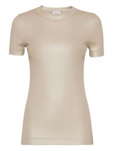 Brunello Cucinelli футболка в рубчик, нейтральный