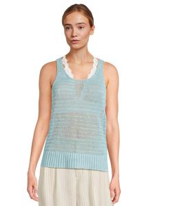 Топ Madewell Linen Vera Scoop Tank, Dusty Aqua