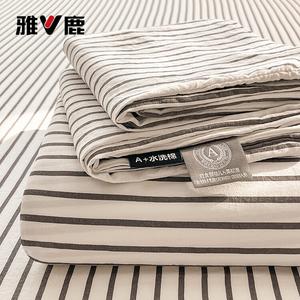 Yalu Простыня 120х230 см, черная полоска, мягкая дышащая